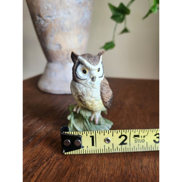 Lefton Owl Figurine Vintage Ceramic Small Owl Figurine 3" - Picture 6 of 8